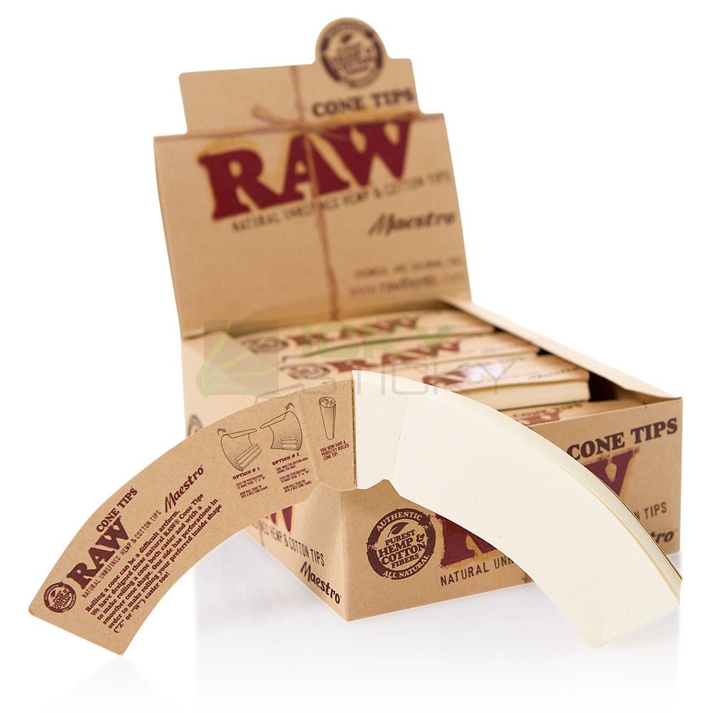 Raw Maestro Cone Box with open filter booklet