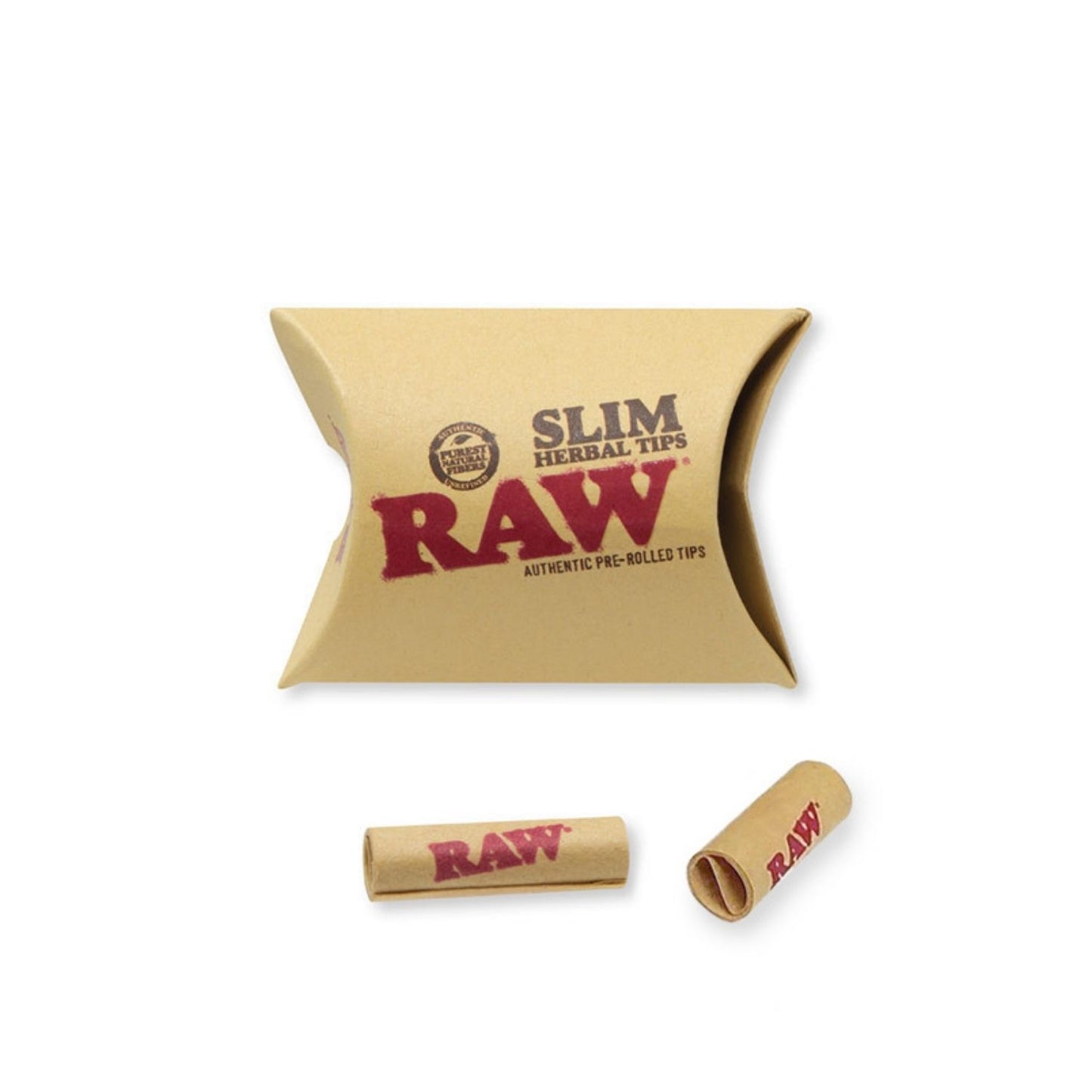 raw pre rolled cigarette filter tips with side and front of filter
