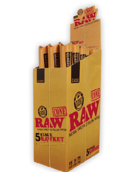 RAW Rawket 5 in 1 Prerolled Cones box