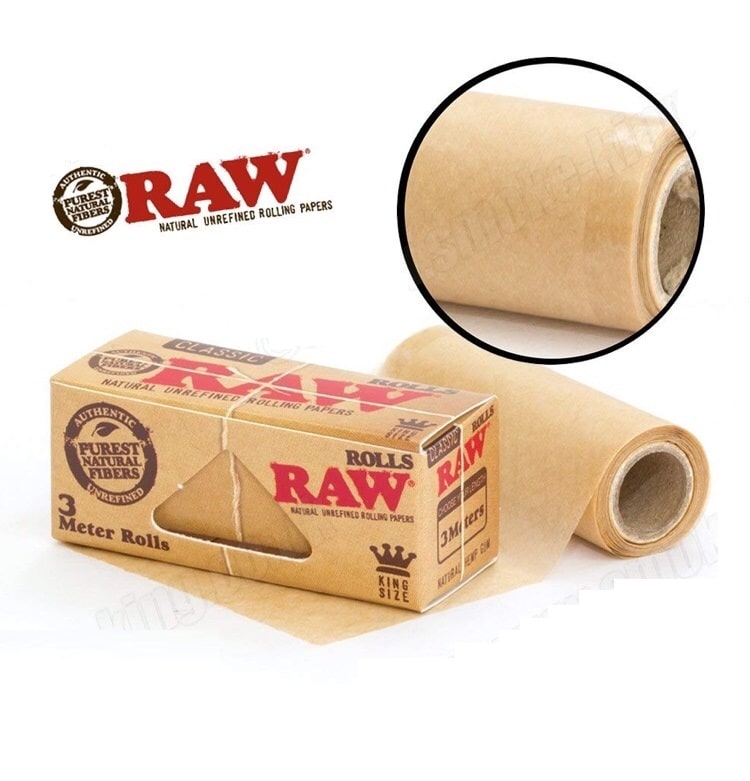 Raw 3 meter rolls king size