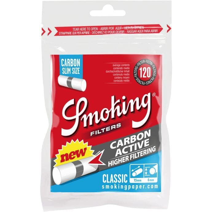 Smoking Classic Carbon Active Slim Filters