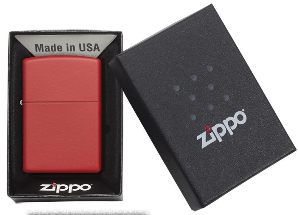 Zippo Classic Matte Red Lighter in Box
