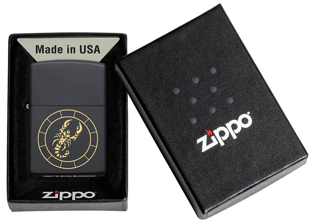Zippo Lighter - Scorpio Zodiac Sign Design packaging