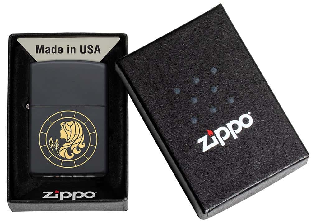 Zippo Lighter - Virgo Zodiac Sign Design Packaging
