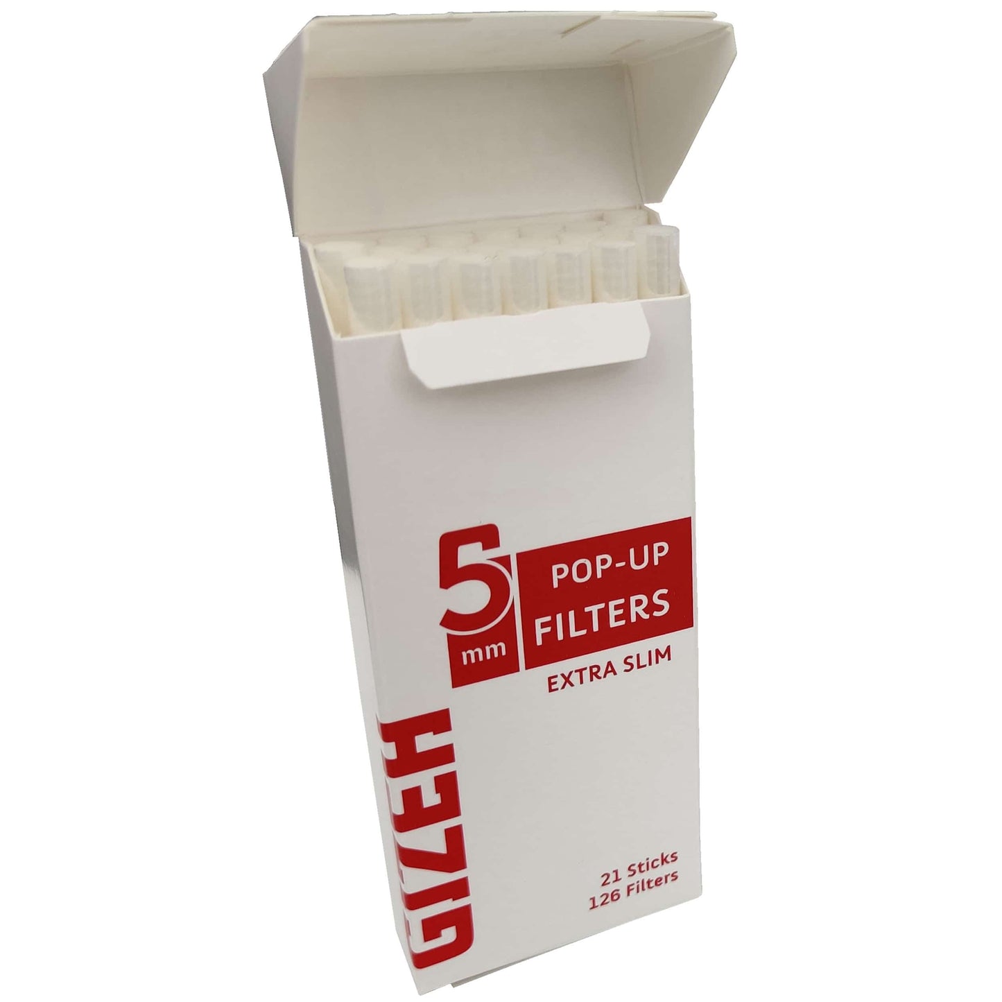 GIZEH Extra Slim Pop up Cotton Filters Open Pack