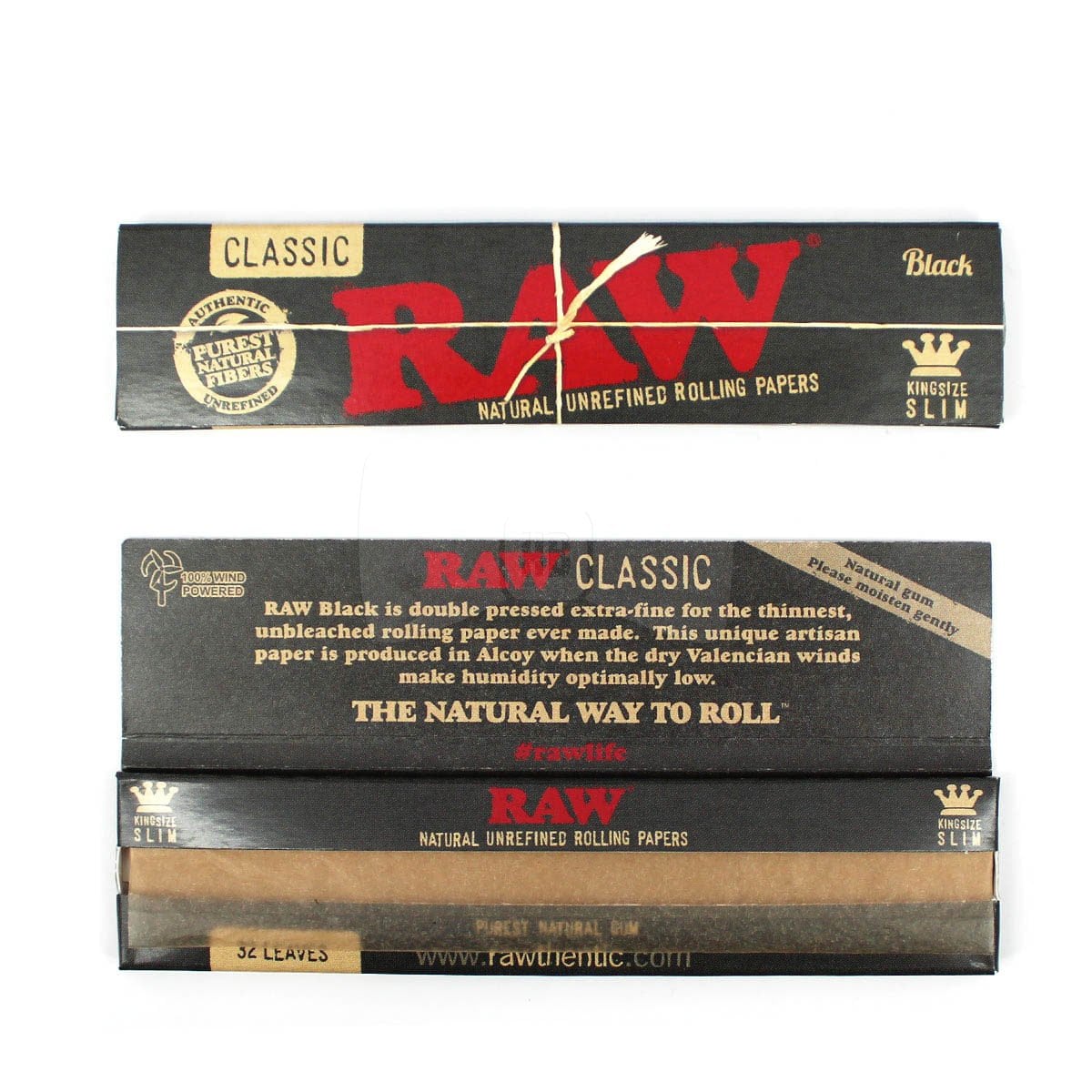 RAW Black Rolling Paper King Size Slim