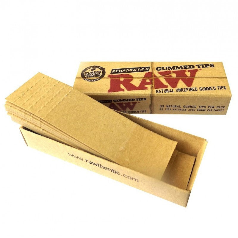 RAW Perforated Gummed Filter Tips Open Pack