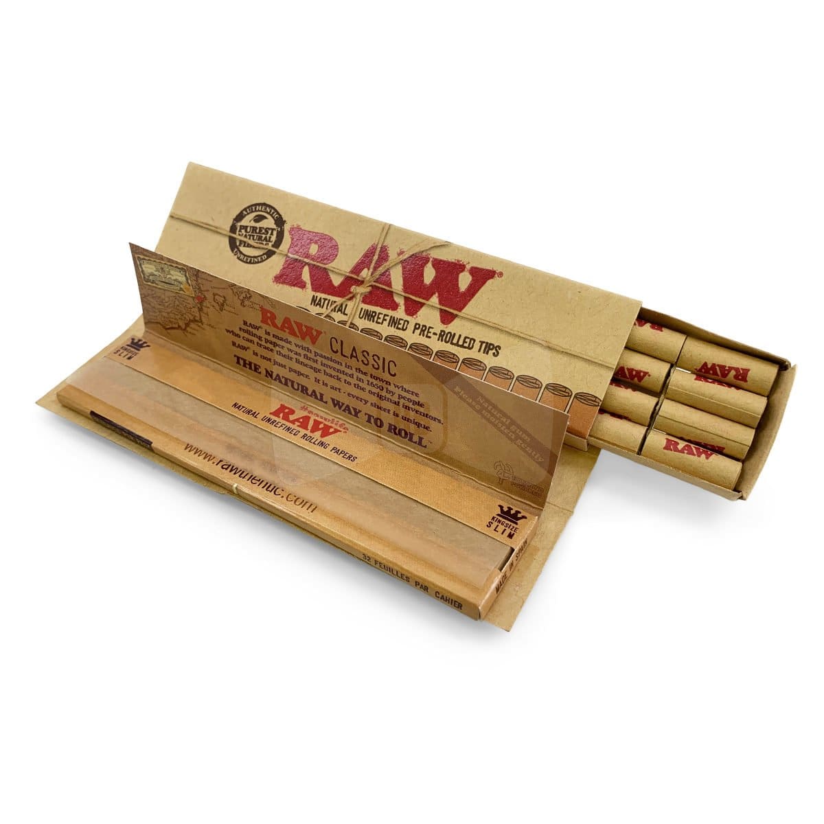 RAW Classic Connoisseur with Pre-Rolled Tips