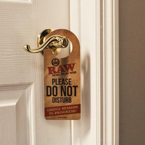RAW - Do Not Disturb Sign on door