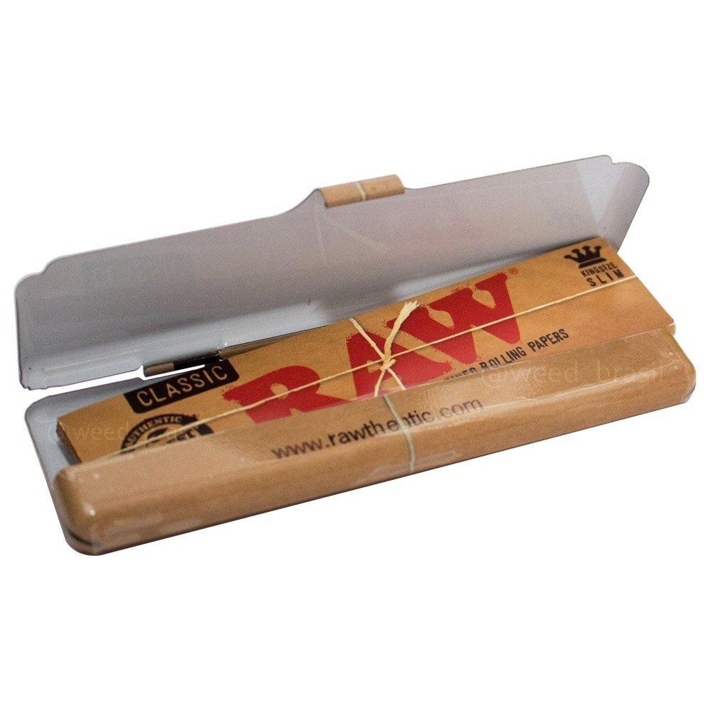 raw rolling paper case container open pack