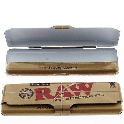 raw rolling paper case container inside tin