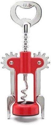 Red Corkscrew Wine Bottle Opener