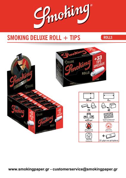 smoking deluxe roll plus tips box infographic