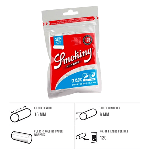Smoking Classic Slim Filters