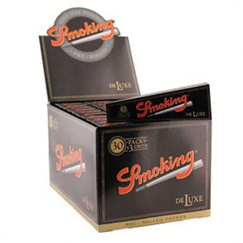 Smoking Deluxe Prerolled Cones King Size - 3 Cones Rolling paper box