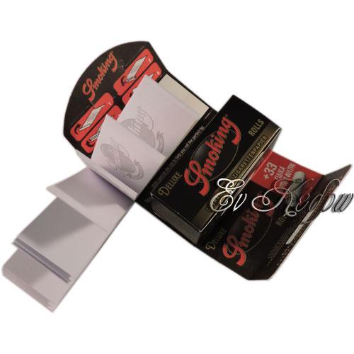 smoking deluxe rolls and filter tips open pack