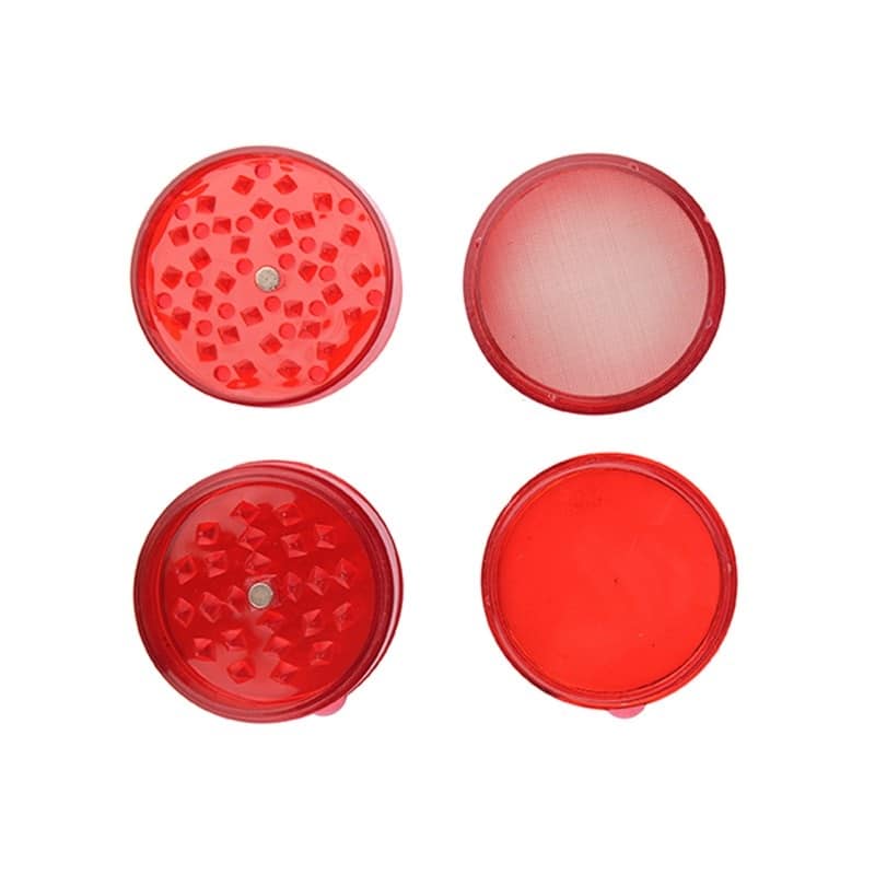 Acrylic Herb Grinder Blood Red - Opened