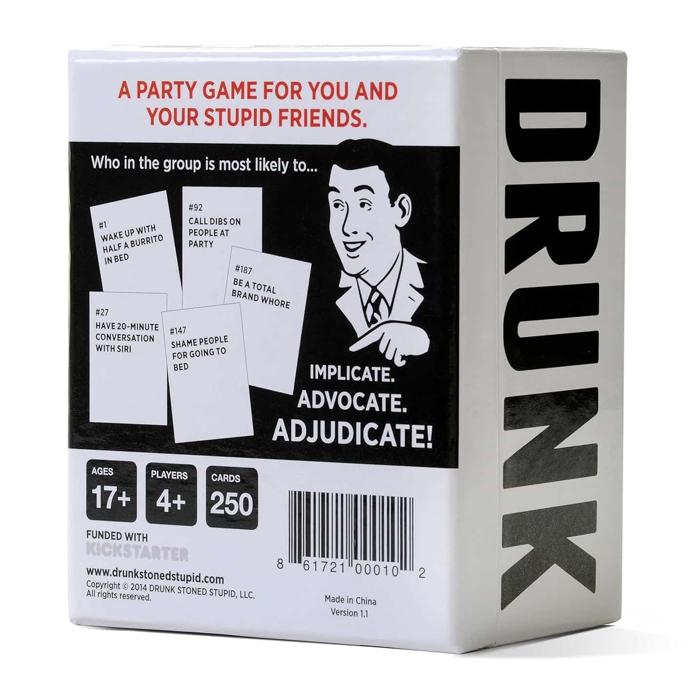 Drunk Stoned or Stupid Game Backside