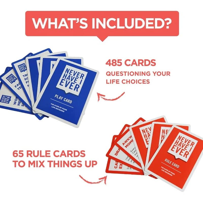 Never Have I Ever Card Game Whats Included