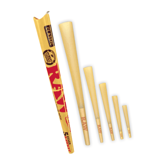 RAW Rawket 5 in 1 Prerolled Cones Outside