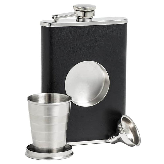 hip flask with shot glass