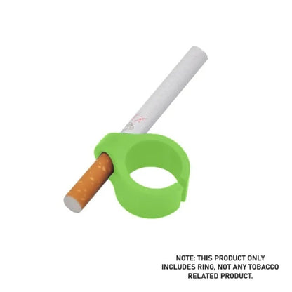 Silicone Smoke Ring Green with Cigarette