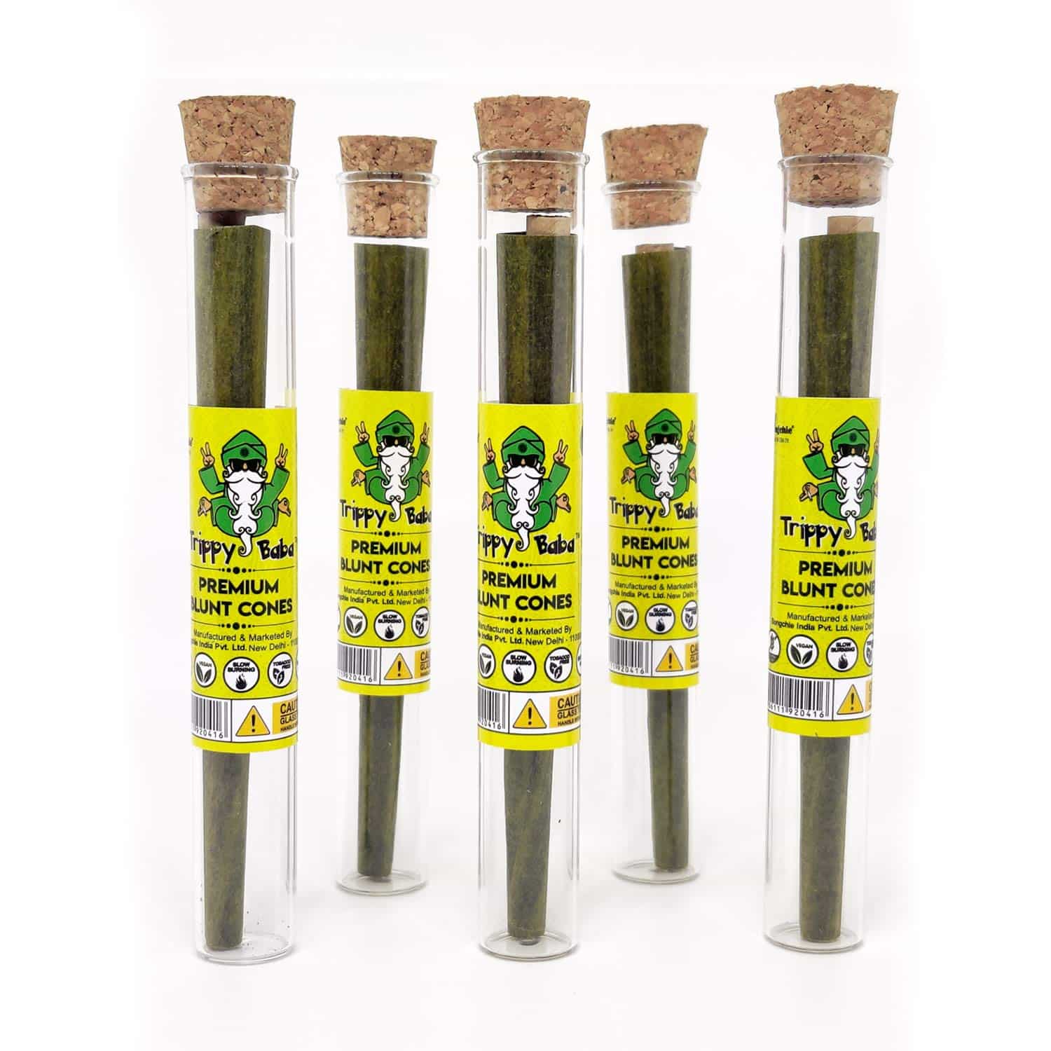 Trippy Baba Tea Leaf Blunt Cone Pack of 5