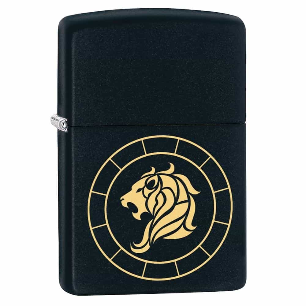 Zippo Lighter - Leo Zodiac Sign Design