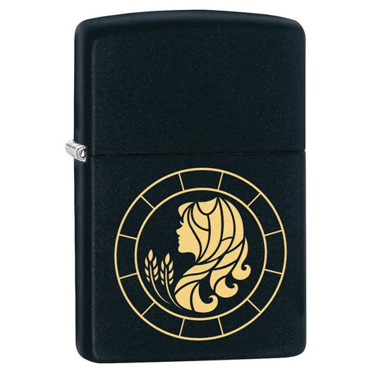 Zippo Lighter - Virgo Zodiac Sign Design