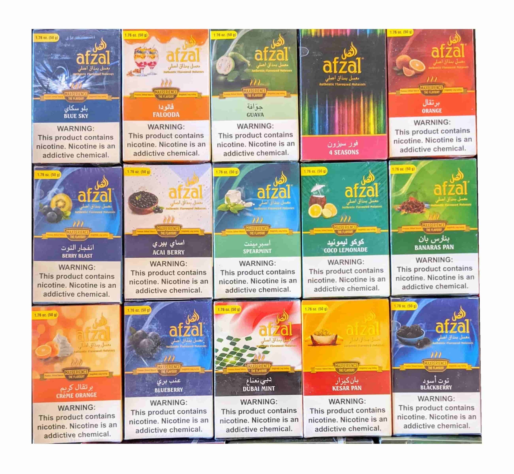 afzal hookah flavour list