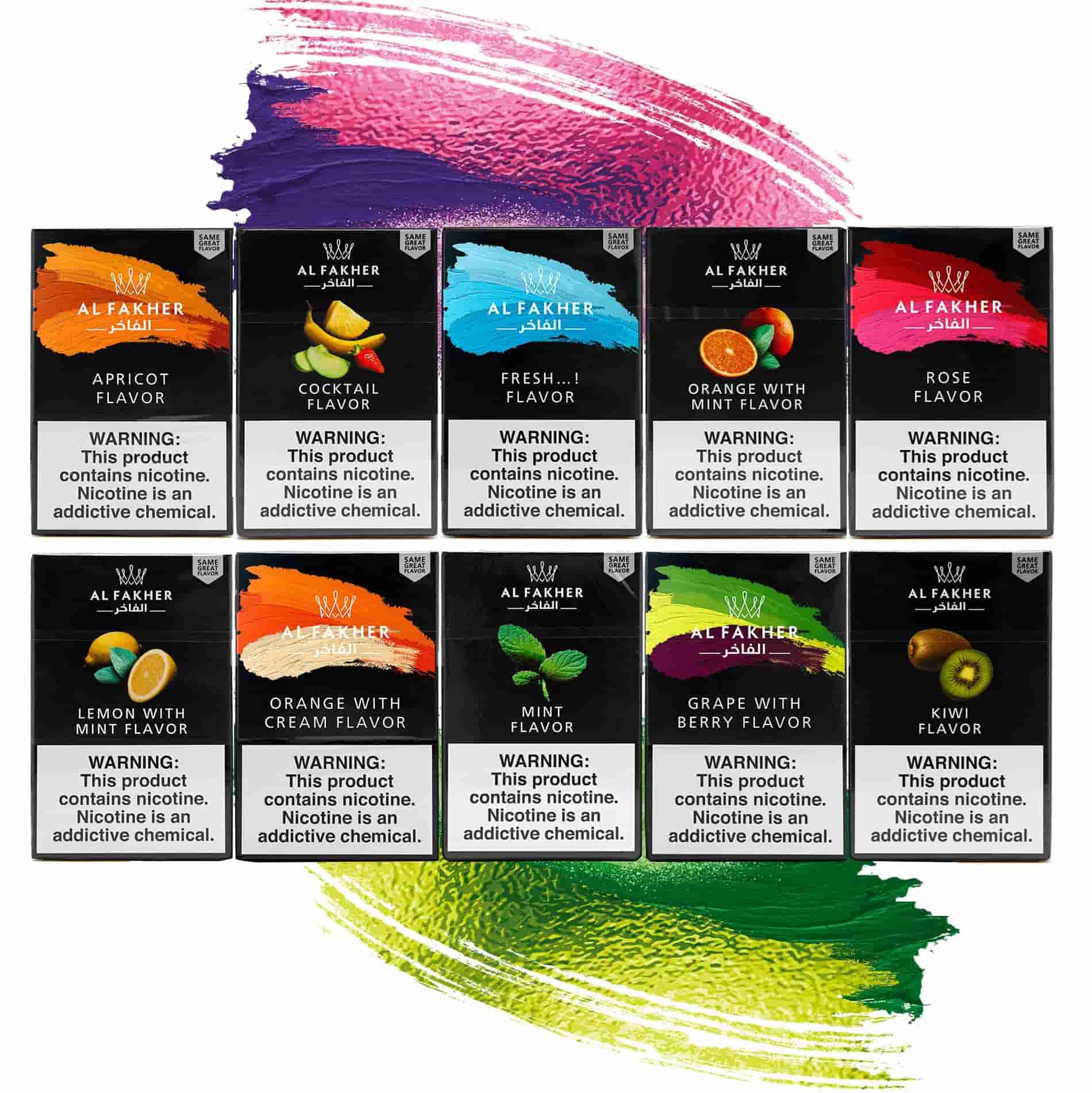 al fakher hookah flavour collection