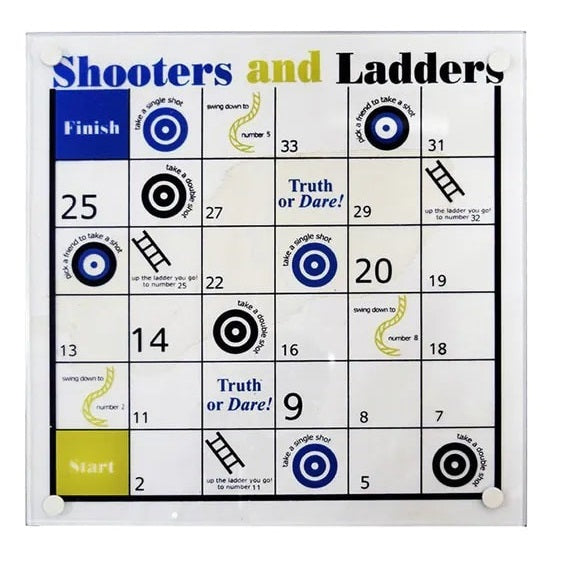 Shooter and Ladder Drinking Shot Game Board