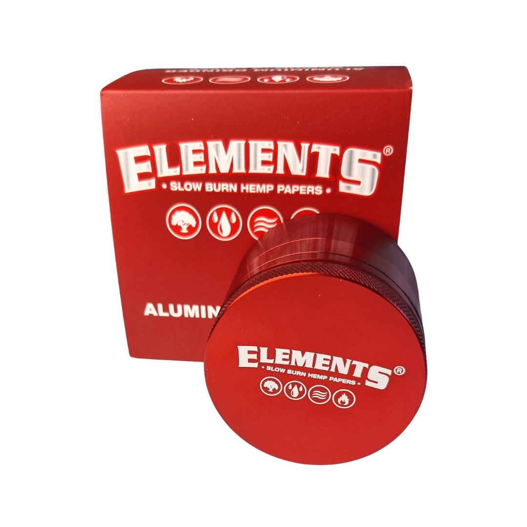 Elements Red Aluminum Herb Crusher Box