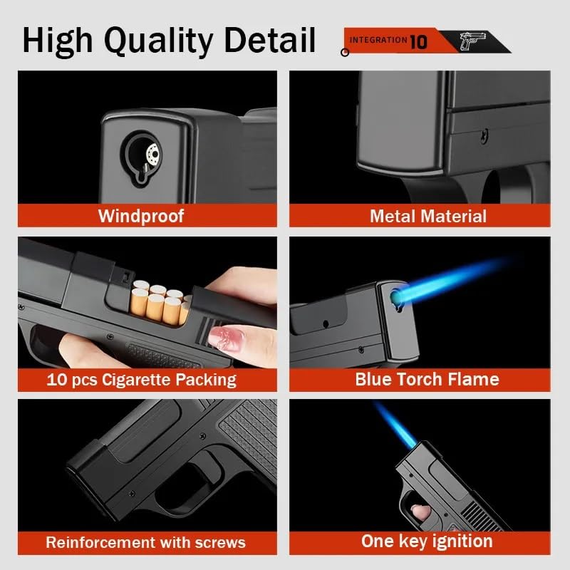 Mini Gun Lighter infographic