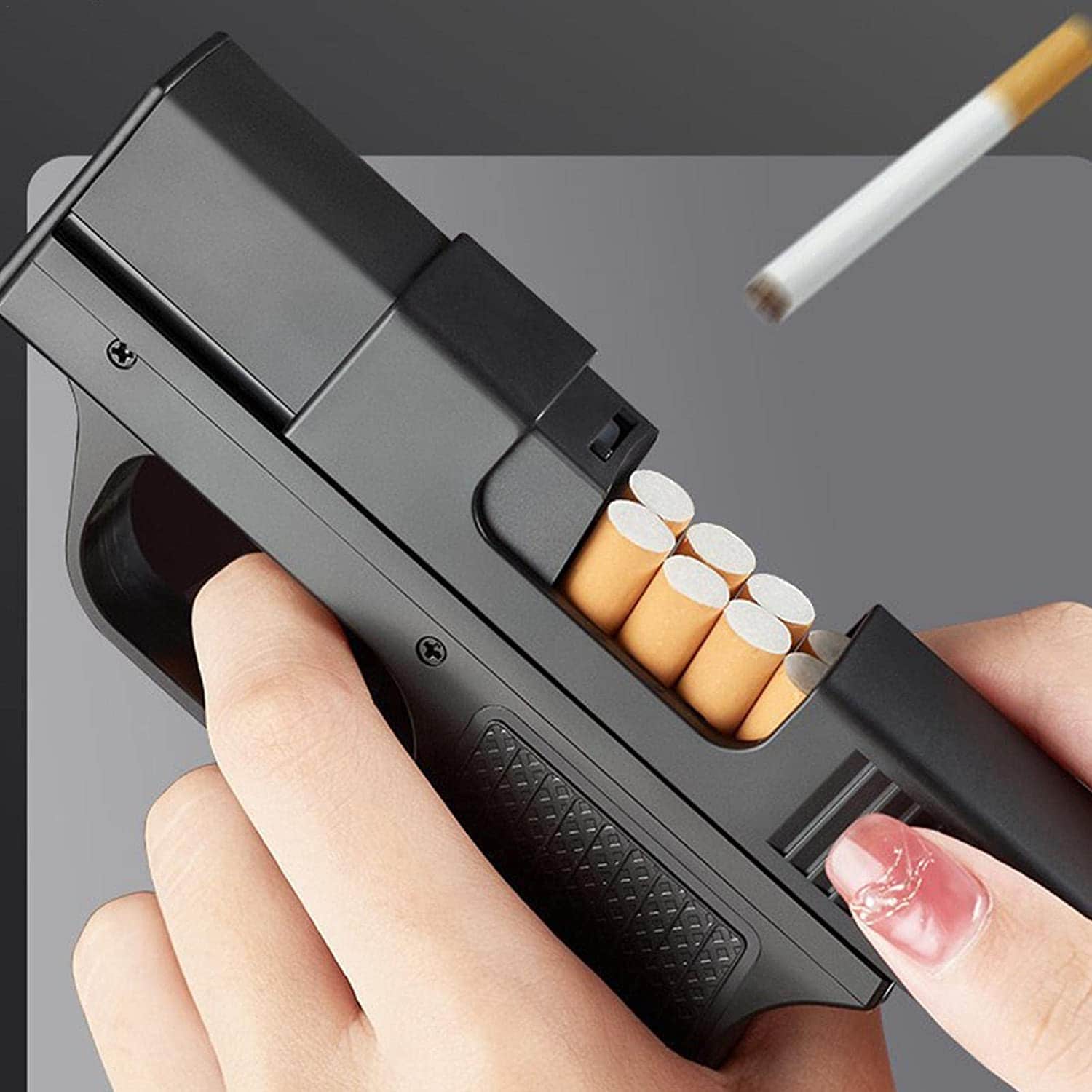 Mini Gun Lighter with cigarette case