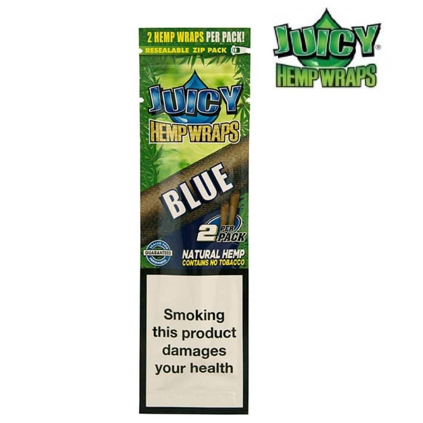 juicy jays hemp wraps blue - cigar rolling paper