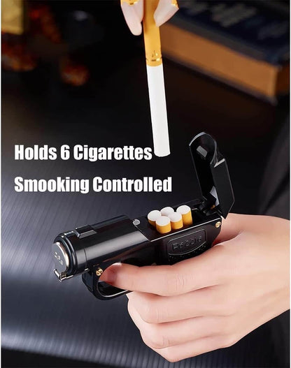 gun cigarette holder and lighter Pistol-Style Case Torch Lighter Windproof Lighter Gun Type Cigarette Lighter With