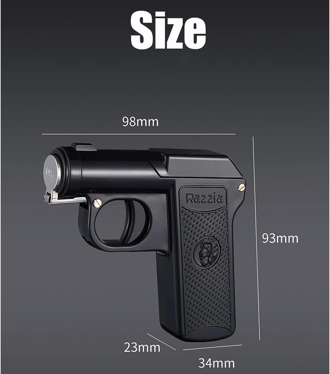 Retro Gun Lighter dimensions