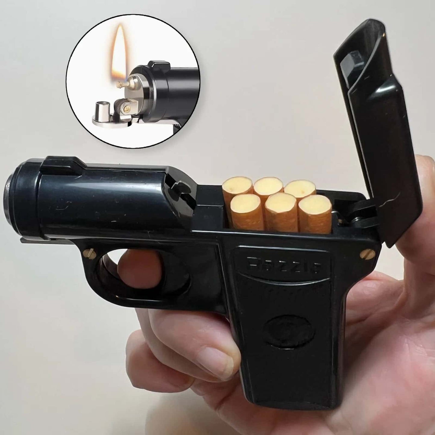 Retro Gun Lighter in hand