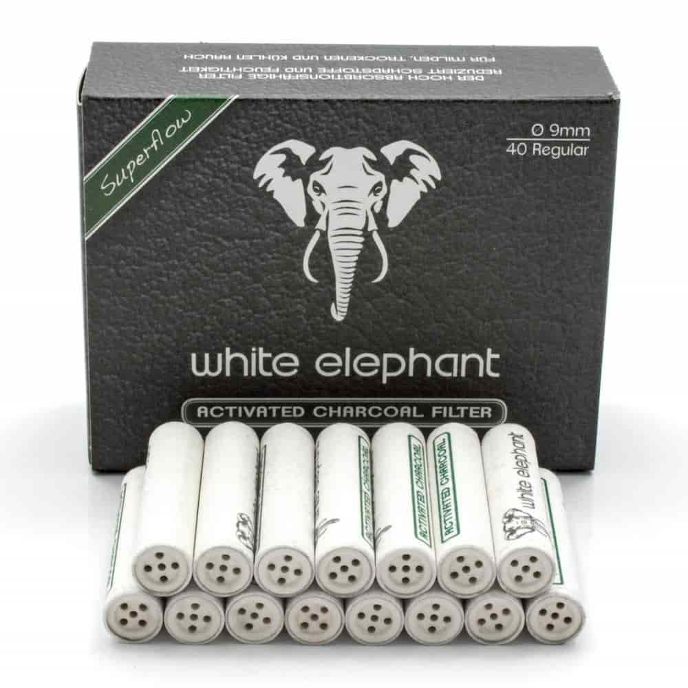 White Elephant Activated Charcoal Filters 9mm