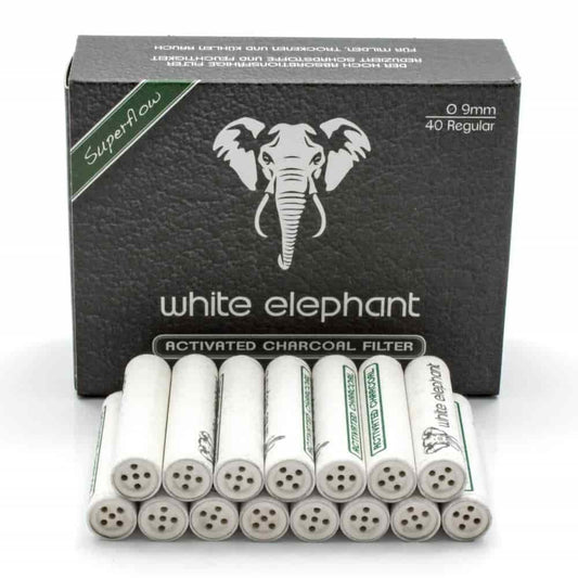 White Elephant Activated Charcoal Filters 9mm