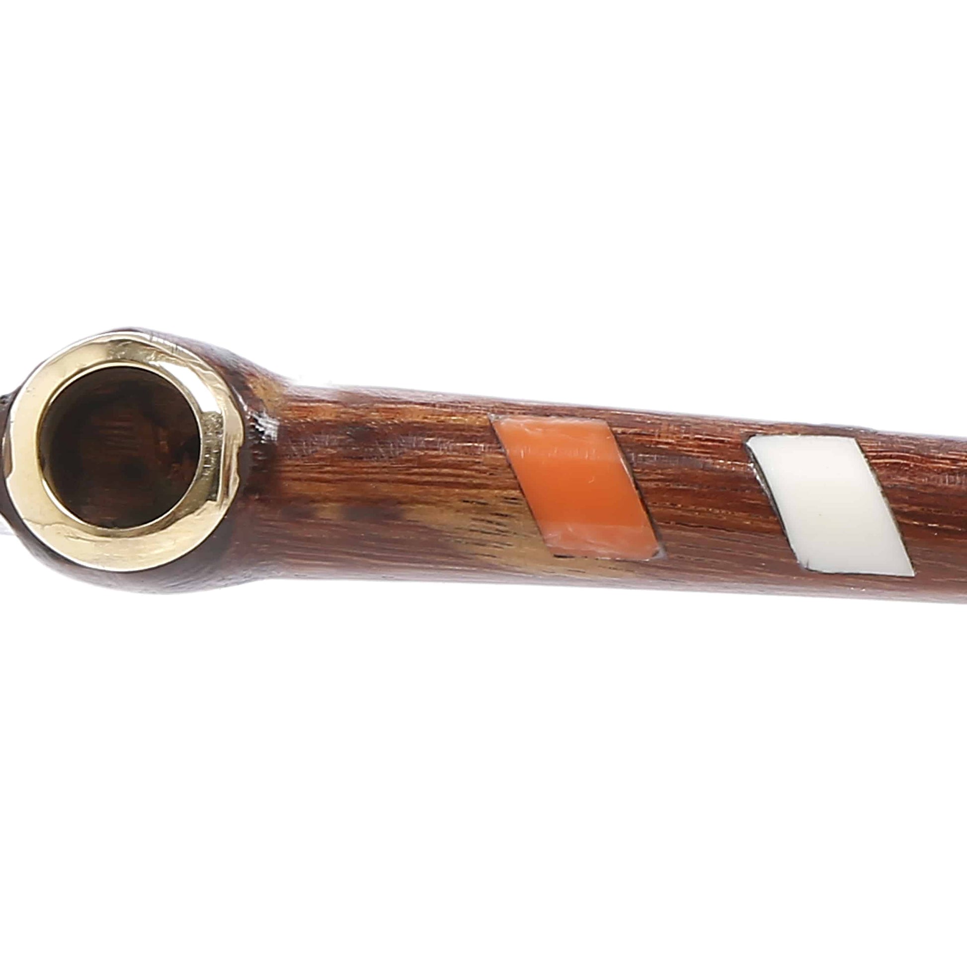 Wooden Otter Flag Medwakh Pipe Zoomed