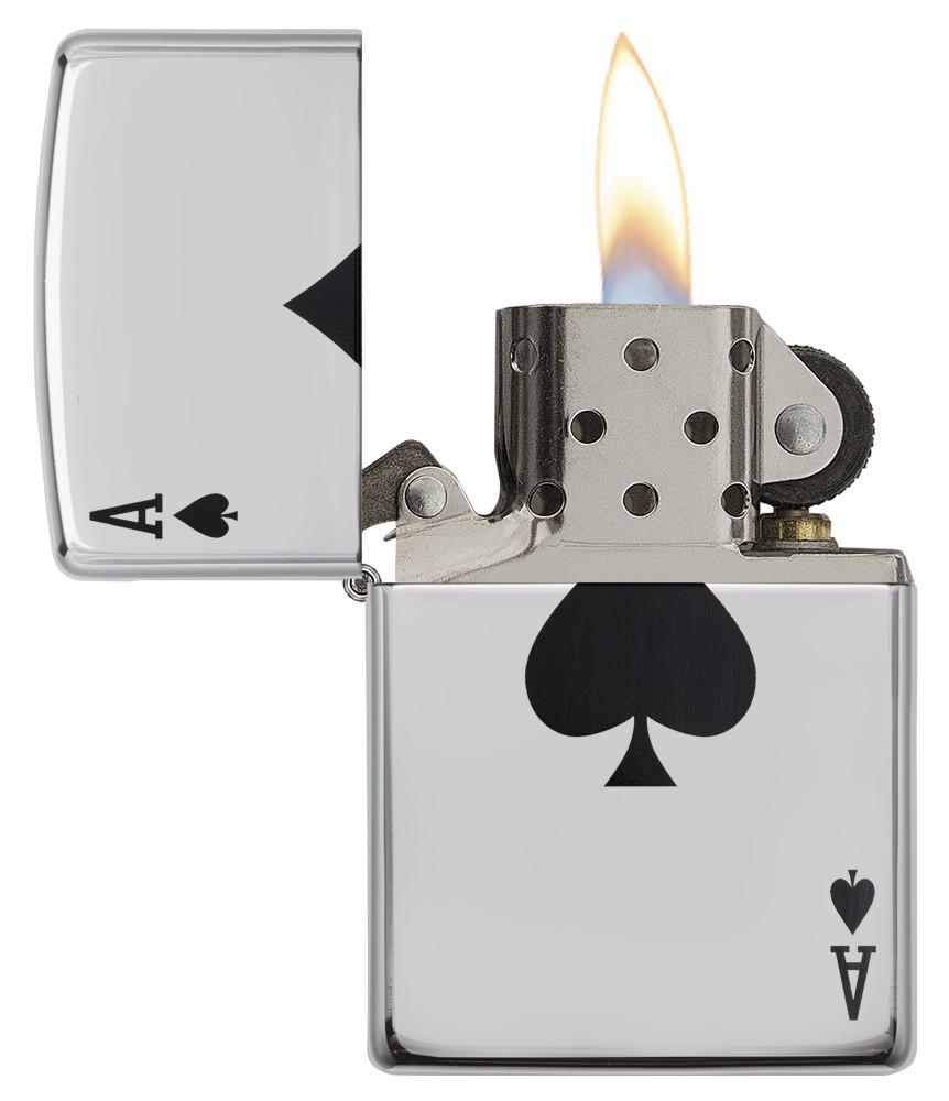 Zippo simple ace spade lighter lighten