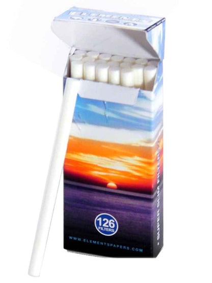 elements super slim filters 126 filter open pack with cigarette filter