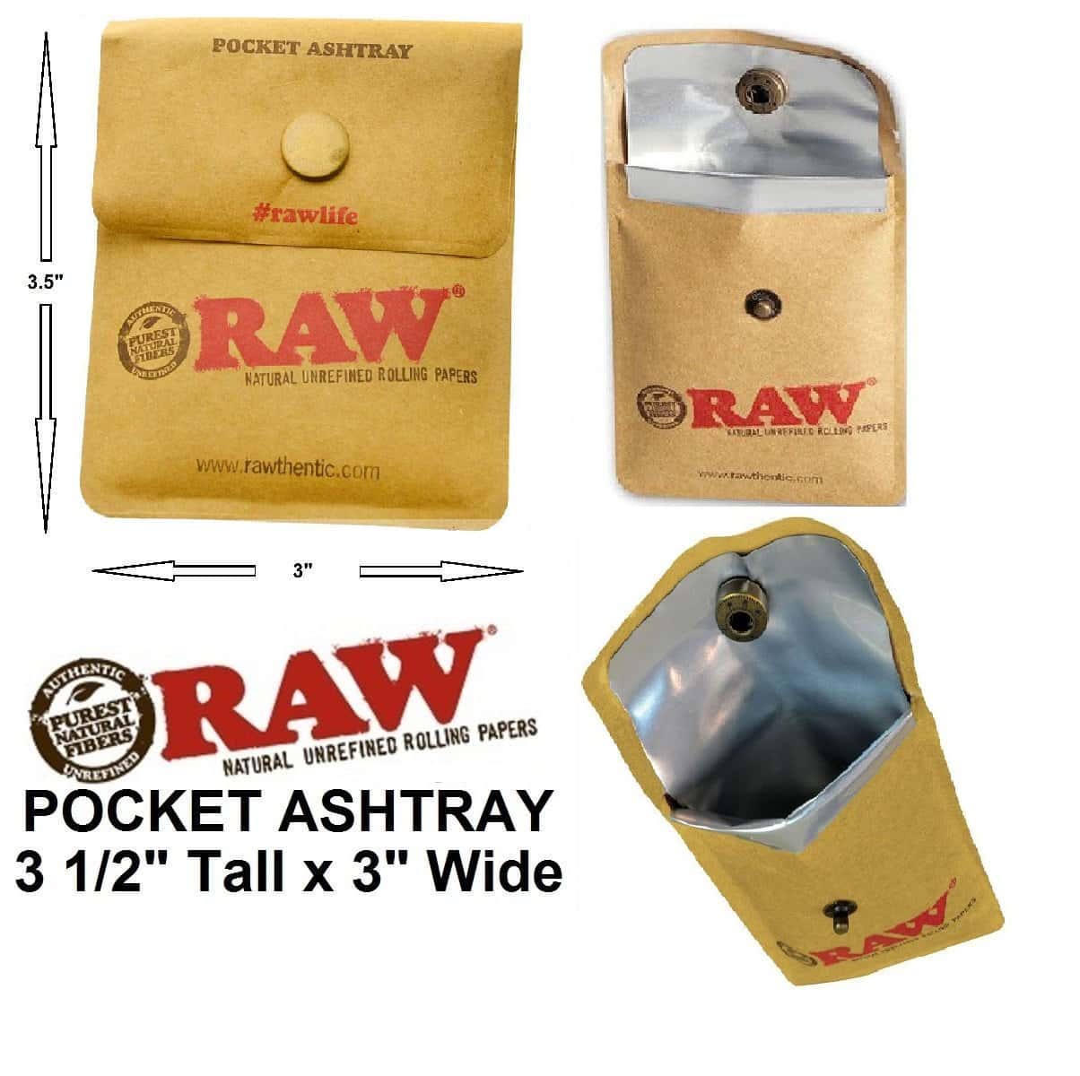 RAW Pocket Ashtray Tobacco Pouch Specifications