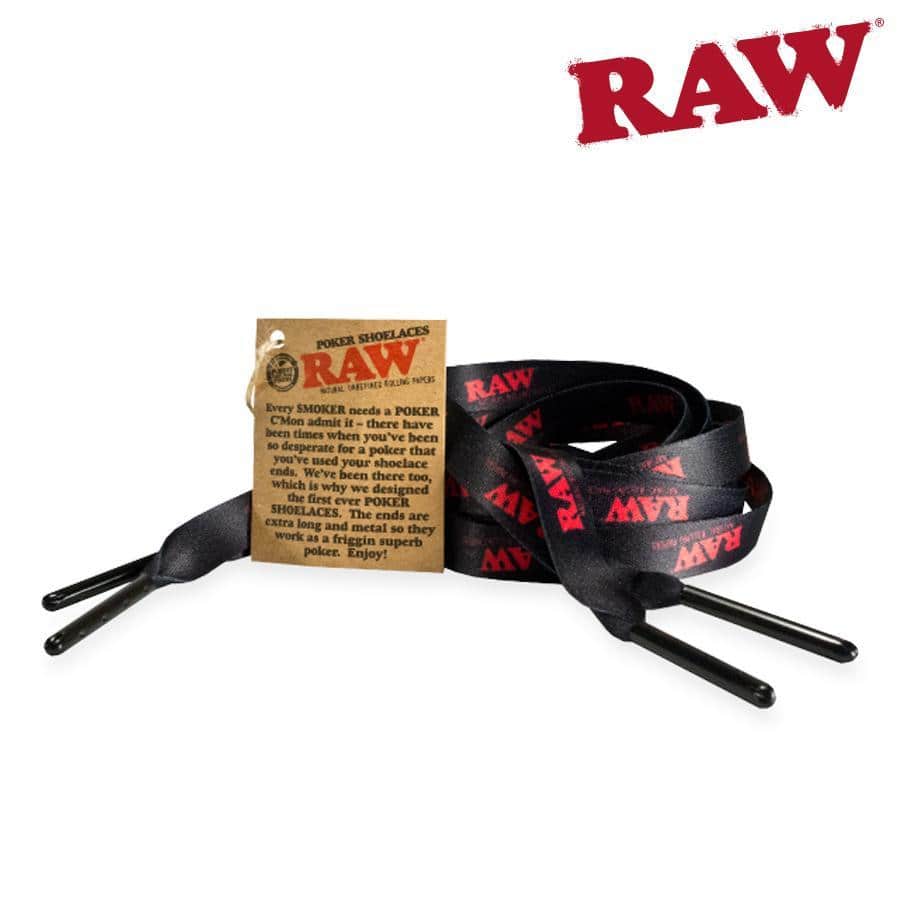 Raw Poker Shoelaces with RAW Tag