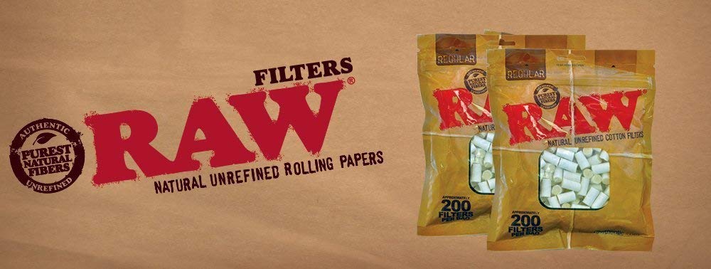Raw  Regular Cotton Filter Tips Banner