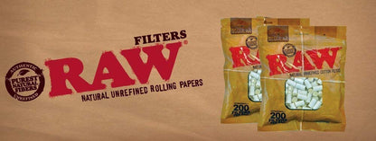 Raw  Regular Cotton Filter Tips Banner