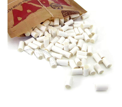 Raw Cotton Filter Tips Open Pack, Scattered Filters
