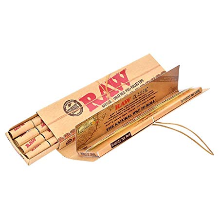 Raw Masterpiece Kingsize Rolling Paper + 24 Pre-Rolled Tips